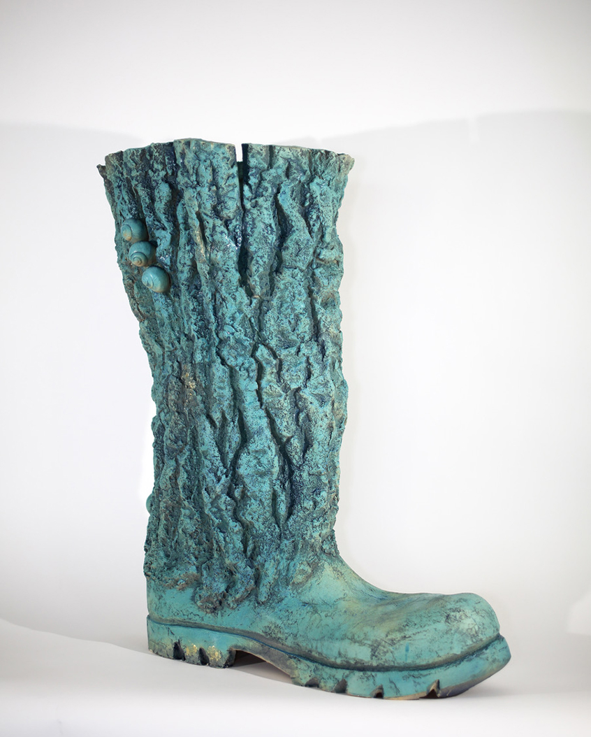 Fable foot, 2024 sculpture grès émaillé H.75 cm MF-2401 Matthieu Faury