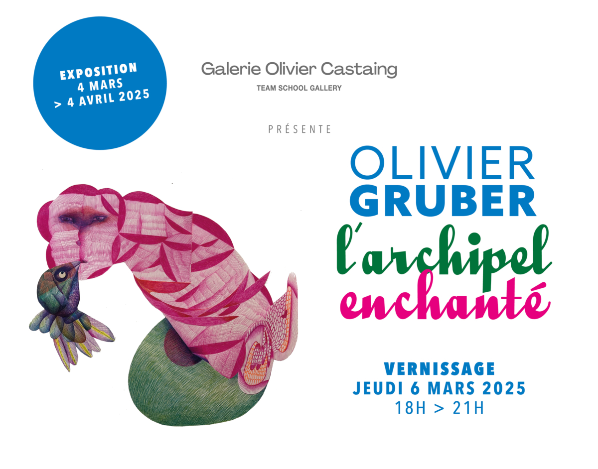 Olivier Gruber > L'archipel enchanté > solo show dessins > Invitation 1/3